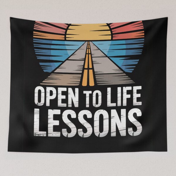 Item preview, Open to Life Lessons Retro Road designed and sold by ShadowAndSlate.