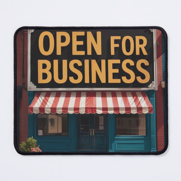 Item preview, Open for Business Striped Awning designed and sold by ShadowAndSlate.