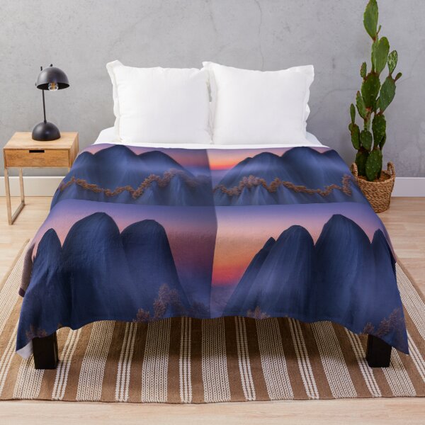 Item preview, Abstract Deep Slate Watercolor Mountains In Dusk Sky designed and sold by SilentSpirits.