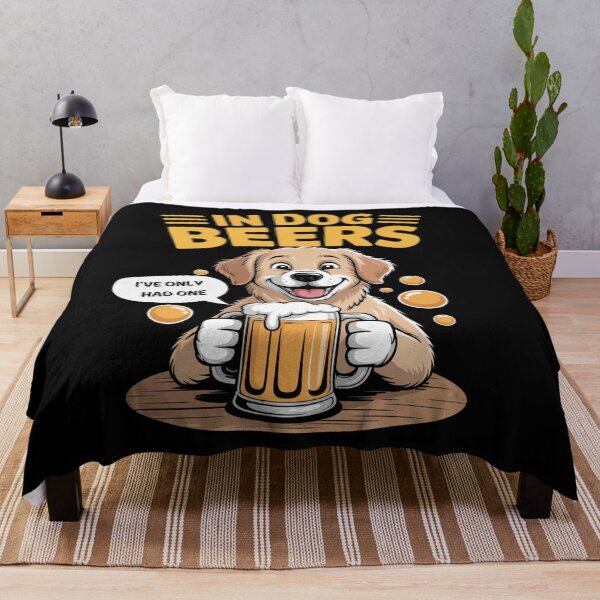 Item preview, In Dog Beers I've Only Had One – Funny Beer Dog Pun Design 2 designed and sold by TEMERIA.