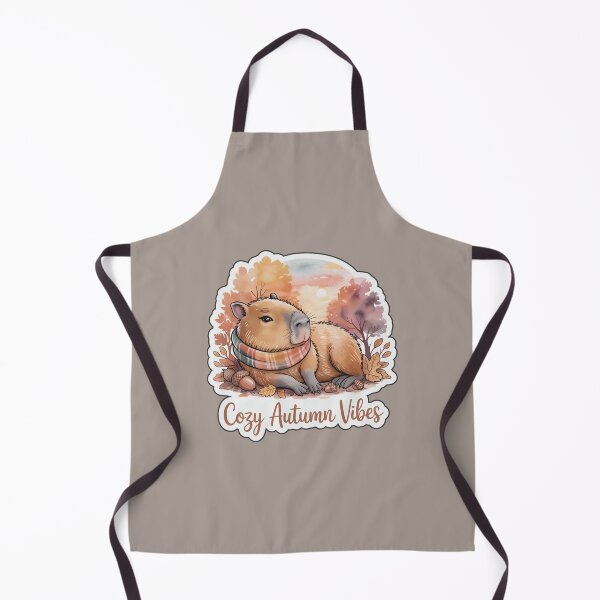 Item preview, Cozy Autumn Vibes Capybara – Fall Watercolor Sticker designed and sold by Nuist25.