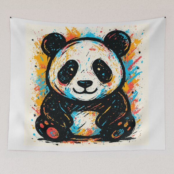 Item preview, Splash of Bamboo – Abstract Panda Vibes designed and sold by MugLifeCo.