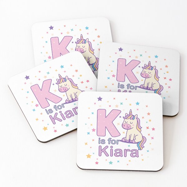 Item preview, K is for Kiara – Cute Unicorn Alphabet Poster for Kids Room designed and sold by FilizDesigner.