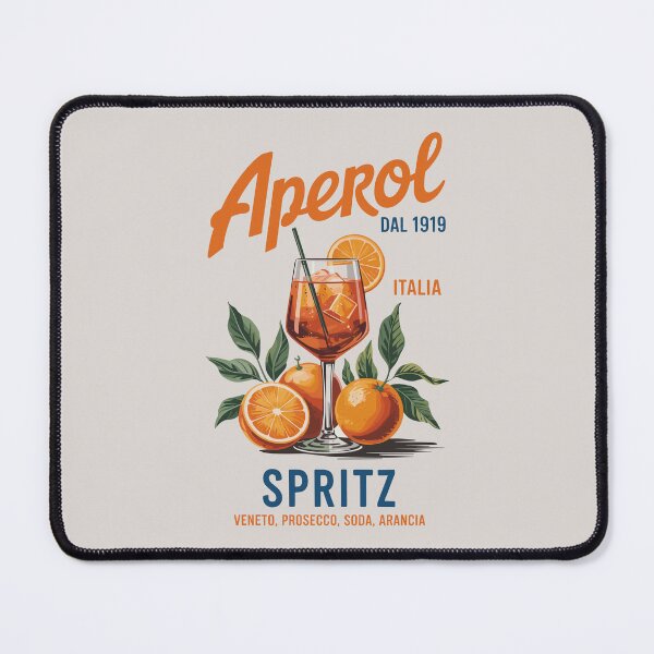 Item preview, Aperol Spritz – Italian Cocktail Art with Retro Citrus Flair designed and sold by EmeraldeaArt.