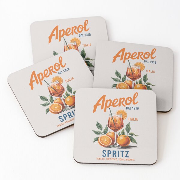 Item preview, Aperol Spritz – Italian Cocktail Art with Retro Citrus Flair designed and sold by EmeraldeaArt.