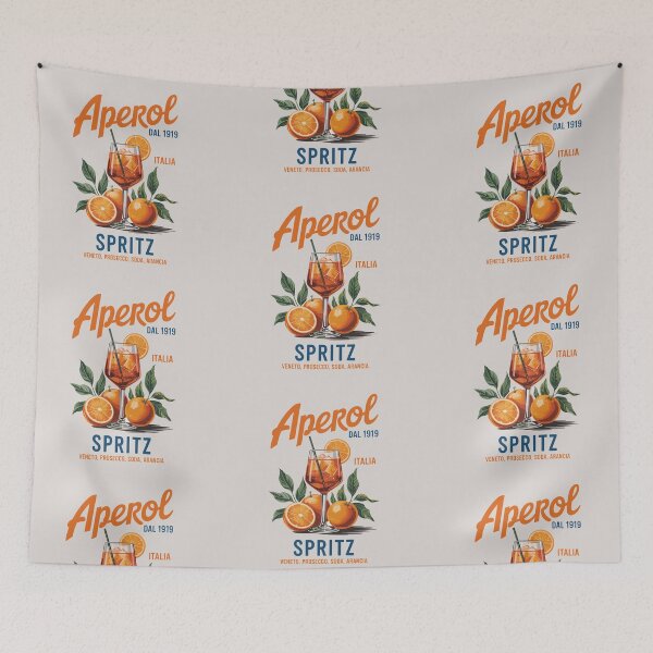Item preview, Aperol Spritz – Italian Cocktail Art with Retro Citrus Flair designed and sold by EmeraldeaArt.