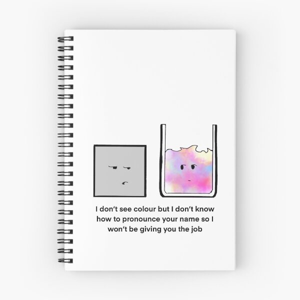 Item preview, I Don’t See Colour But… Cartoon  designed and sold by SitDownAJ.