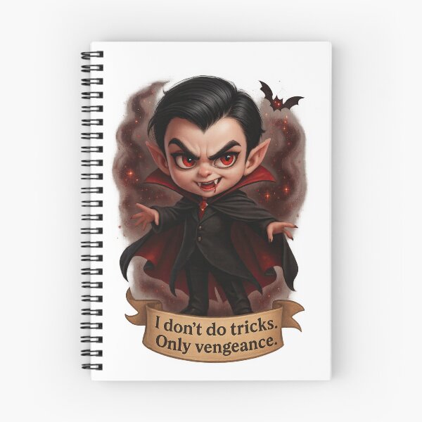 Item preview, I Don’t Do Tricks Only Vengeance – Fierce Chibi Vampire Quote T-Shirt designed and sold by MujernDesignArt.