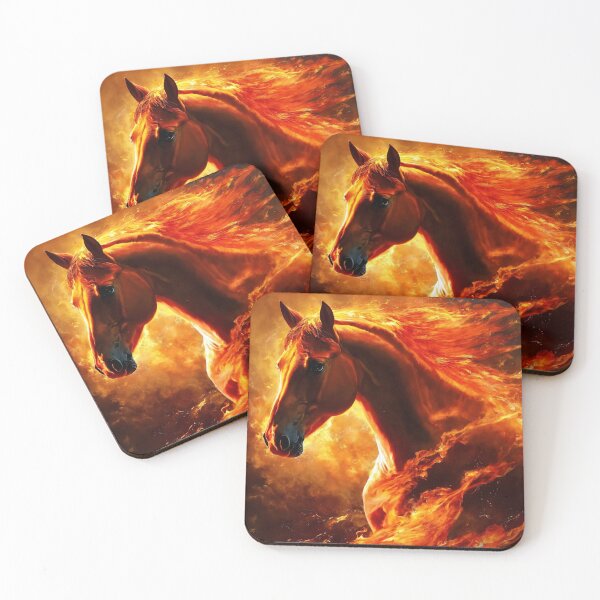 Item preview, fire horse, horse, animals, flame, fire designed and sold by DonnaBlankaArt.