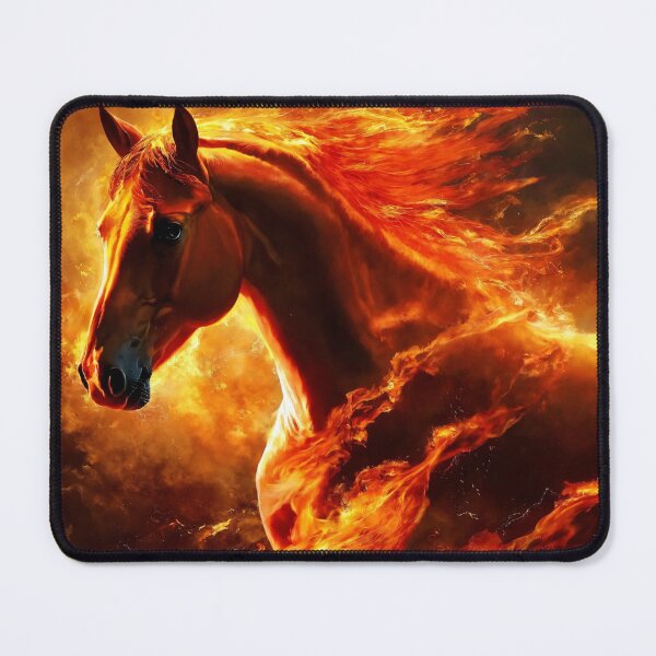 Item preview, fire horse, horse, animals, flame, fire designed and sold by DonnaBlankaArt.