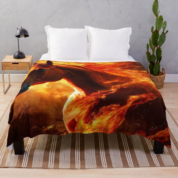 Item preview, fire horse, horse, animals, flame, fire designed and sold by DonnaBlankaArt.