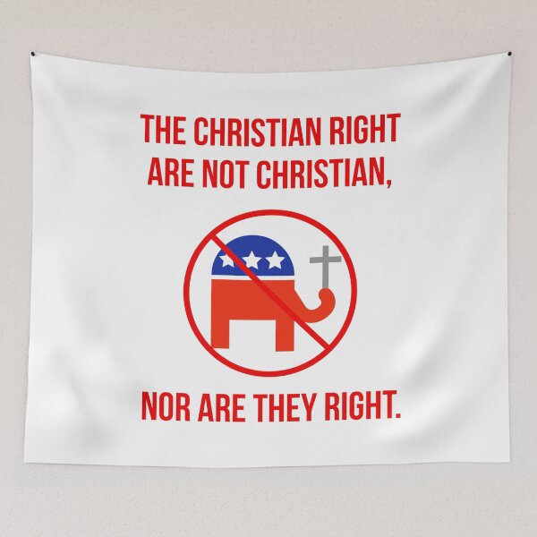 Item preview, The Christian right are not Christian nor are they right.  designed and sold by Rachel the Artist .
