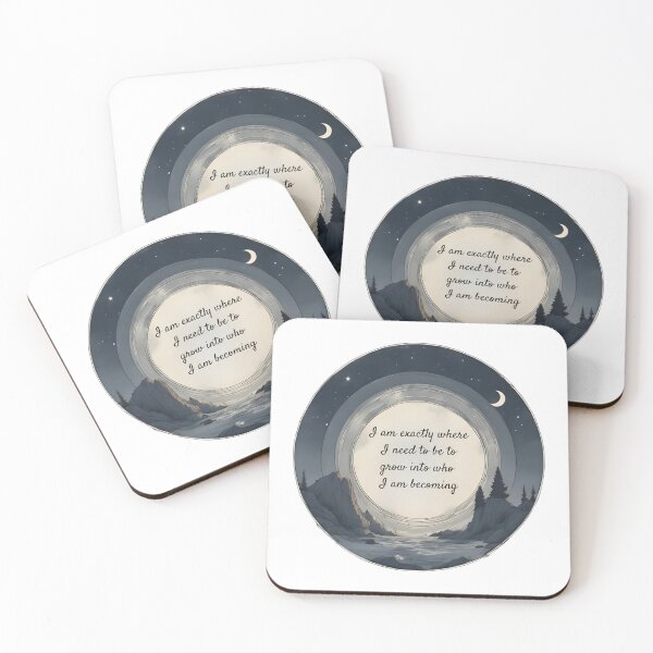 Item preview, I am exactly where I need to be to grow into who I am becoming. Affirmation designed and sold by FlowCreate.