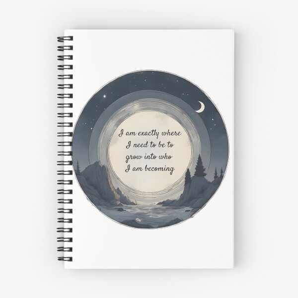 Item preview, I am exactly where I need to be to grow into who I am becoming. Affirmation designed and sold by FlowCreate.