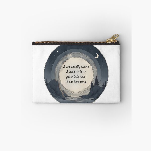 Item preview, I am exactly where I need to be to grow into who I am becoming. Affirmation designed and sold by FlowCreate.