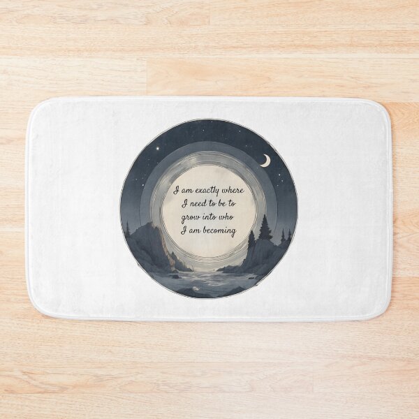 Item preview, I am exactly where I need to be to grow into who I am becoming. Affirmation designed and sold by FlowCreate.