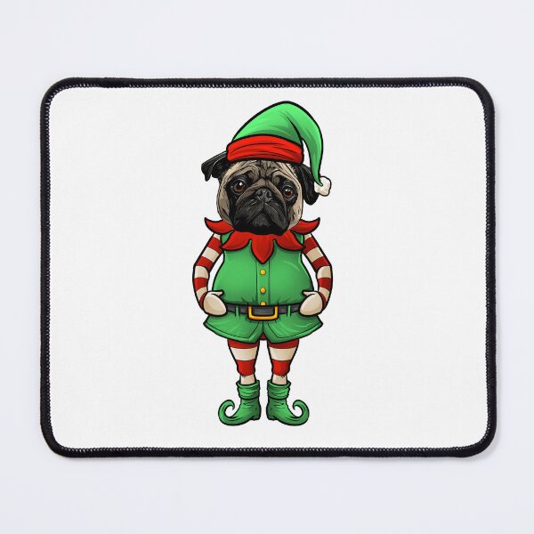 Item preview, Pug Christmas Elf designed and sold by whyitsme.