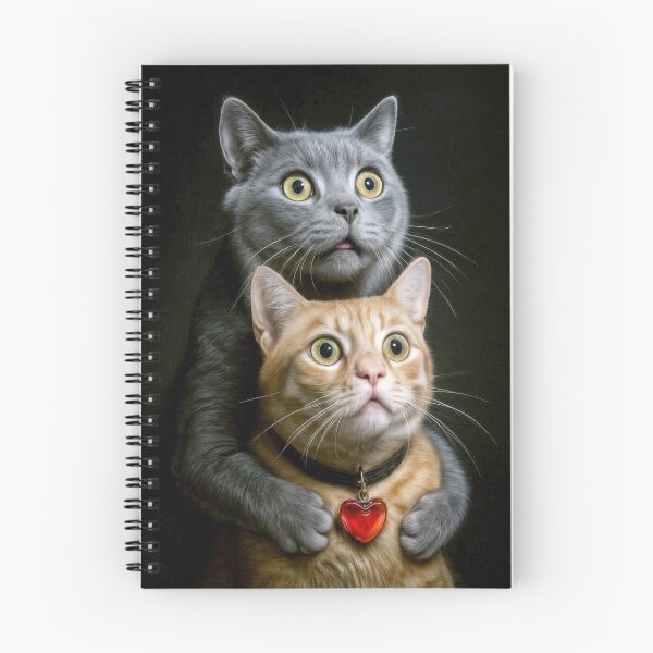 Item preview, Surprised Cat Couple Isolated On Black designed and sold by Maria Dryfhout.