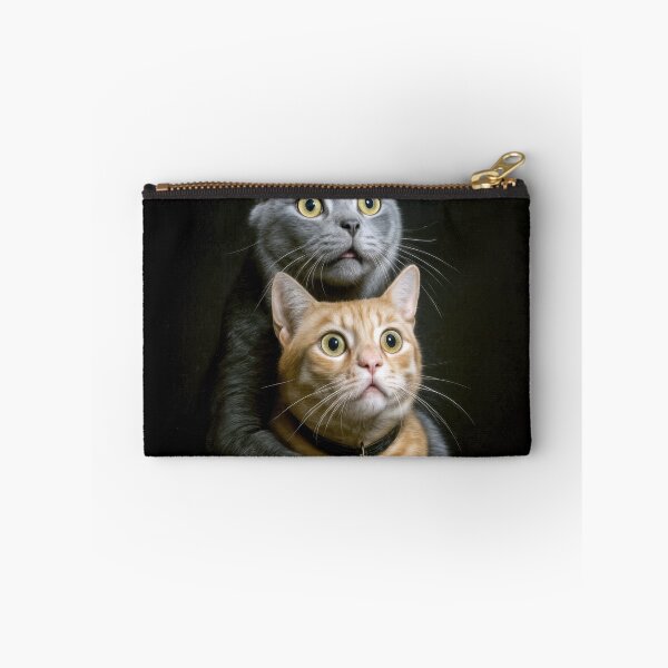 Item preview, Surprised Cat Couple Isolated On Black designed and sold by Maria Dryfhout.