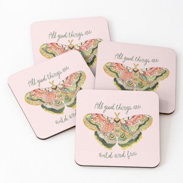 Item preview, Watercolor Wild Moth on Pink designed and sold by toastedpixels.