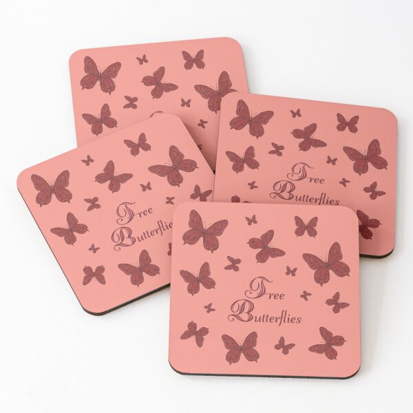 Item preview, Red butterflies and the inscription "Free Butterflies" designed and sold by Cherevan.