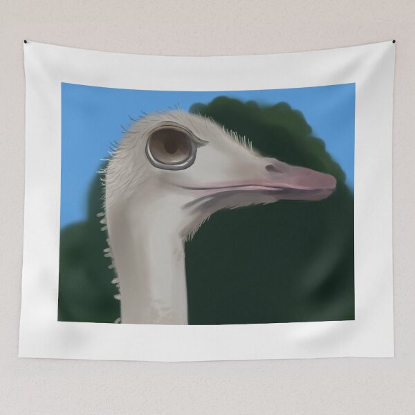 Item preview, Ostrich Illustration – Whimsical Animal Art Print designed and sold by Saysoart.