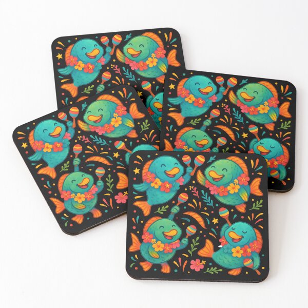 Item preview, Fiesta Parrot Fish – Tropical Dance Party Vibes designed and sold by JaroPrints.