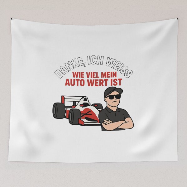 Item preview, "Thanks, I know how much my car is worth" – Motorsport Meme Design designed and sold by Domci.