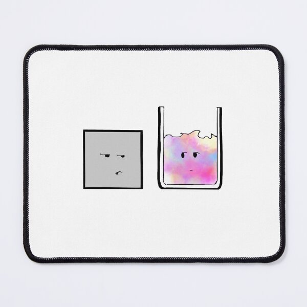Item preview, Grey Square Vs Rainbow Fluid Cartoon  designed and sold by SitDownAJ.
