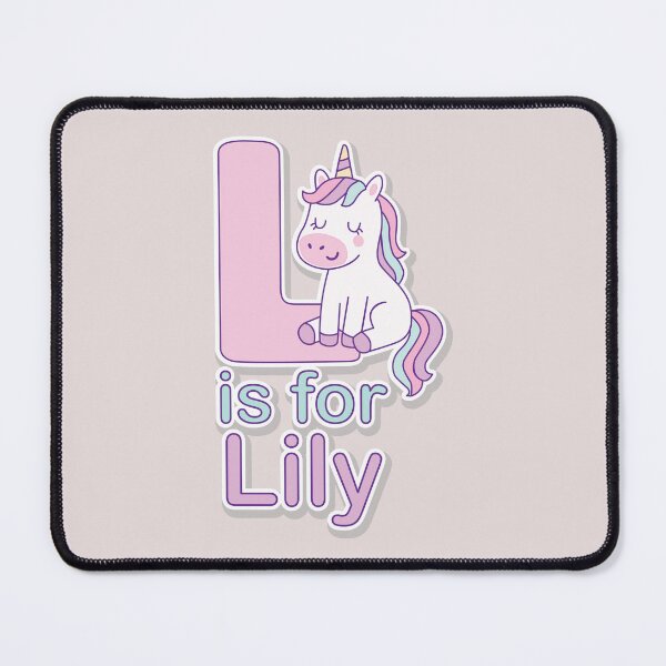 Item preview, L is for Lily - Cute Unicorn Alphabet Poster for Kids designed and sold by FilizDesigner.
