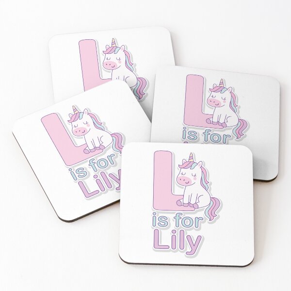 Item preview, L is for Lily - Cute Unicorn Alphabet Poster for Kids designed and sold by FilizDesigner.