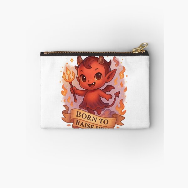 Item preview, Born to Raise Hell – Mischievous Chibi Demon Imp Funny Aesthetic T-Shirt designed and sold by MujernDesignArt.