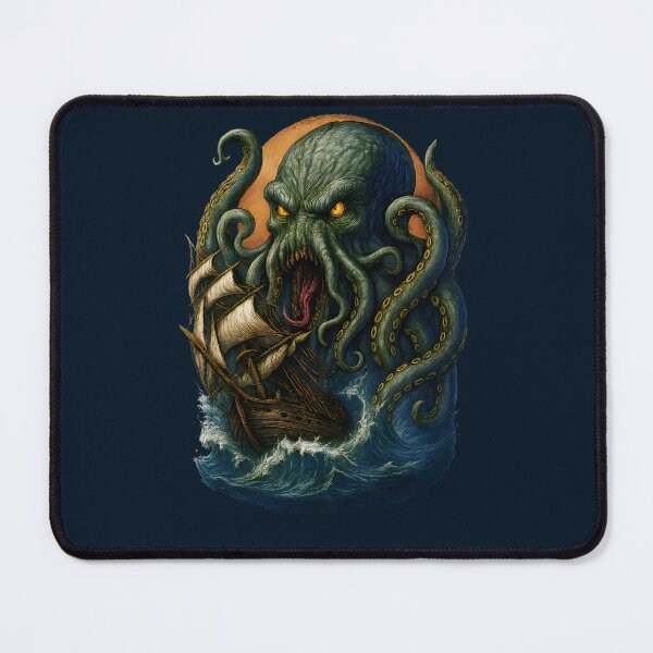 Item preview, Kraken Sea Monster Attack Art designed and sold by Shoot-The-Moon.