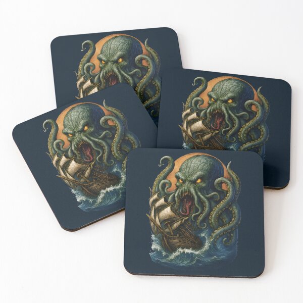 Item preview, Kraken Sea Monster Attack Art designed and sold by Shoot-The-Moon.
