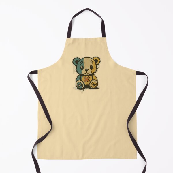 Item preview, Patchwork Teddy Bear Sticker – Grunge Plush, Broken Heart Alt Aesthetic designed and sold by MarCinu Art.