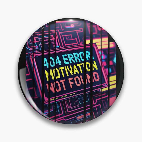 Item preview, Error 404 Motivación no encontrada Diseño Ventana emergente de error clásica con fuente pixelada 1 designed and sold by Neon G.
