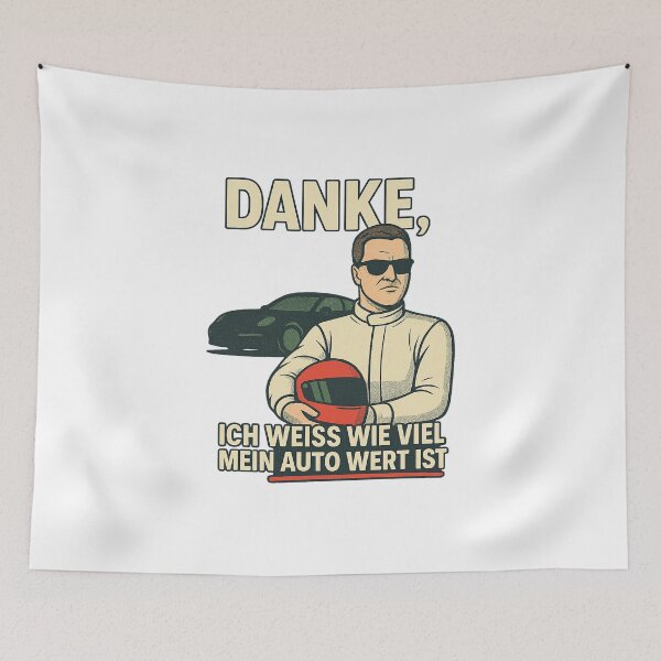 Item preview, "Thanks, I know how much my car is worth" – Motorsport Meme Design designed and sold by Domci.