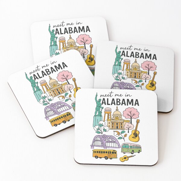 Item preview, Meet Me In Alabama with Icons designed and sold by Pink Pineapple Works.