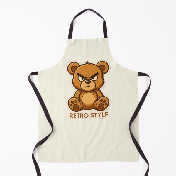 Item preview, Retro Style Angry Teddy Bear Sticker | Grumpy Vintage Cartoon designed and sold by MarCinu Art.