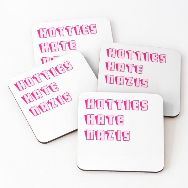 Item preview, Hotties Hate Nazis (pink) designed and sold by SpectacledPeach.