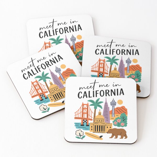 Item preview, Meet Me In California with Icons designed and sold by Pink Pineapple Works.