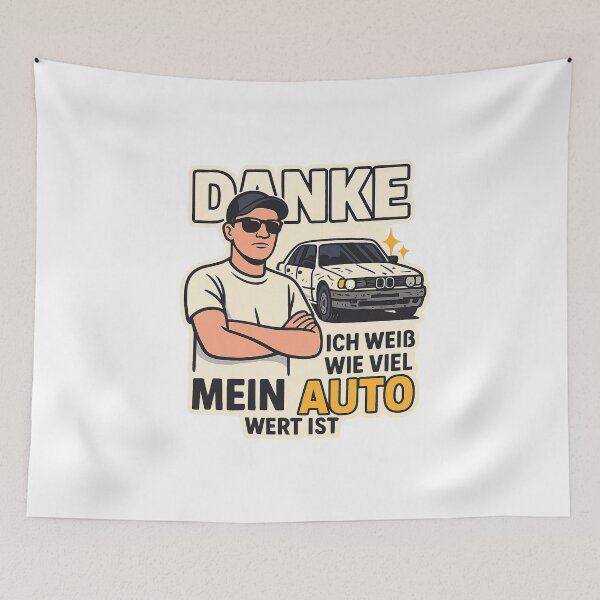 Item preview, Thanks, I know how much my car is worth – Funny Car Meme Design designed and sold by Domci.