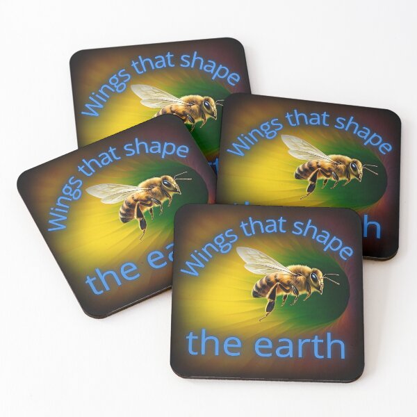 Item preview, Wings That Shape the Earth – Vibrant Bee Nature Art designed and sold by JaroPrints.