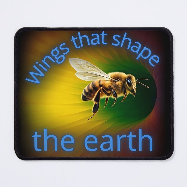Item preview, Wings That Shape the Earth – Vibrant Bee Nature Art designed and sold by JaroPrints.