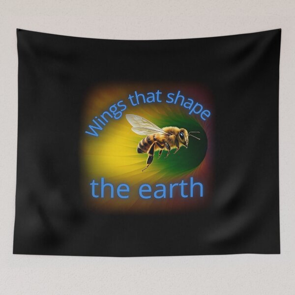 Item preview, Wings That Shape the Earth – Vibrant Bee Nature Art designed and sold by JaroPrints.