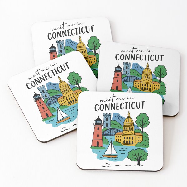 Item preview, Meet Me In Connecticut with Icons designed and sold by Pink Pineapple Works.