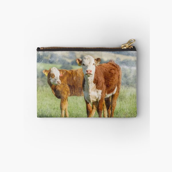 Item preview, Hereford Calves Watercolour Photograph designed and sold by Jane Stanley Photography.