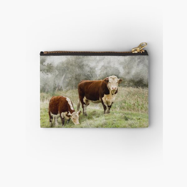 Item preview, Hereford Bull and Cow Watercolour Photograph designed and sold by Jane Stanley Photography.