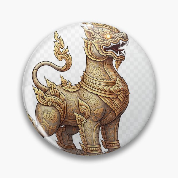Item preview, Majestic Thai Singha - Chalermchai Kositpipat Style - Golden Sacred Lion Art designed and sold by shikuldo7.