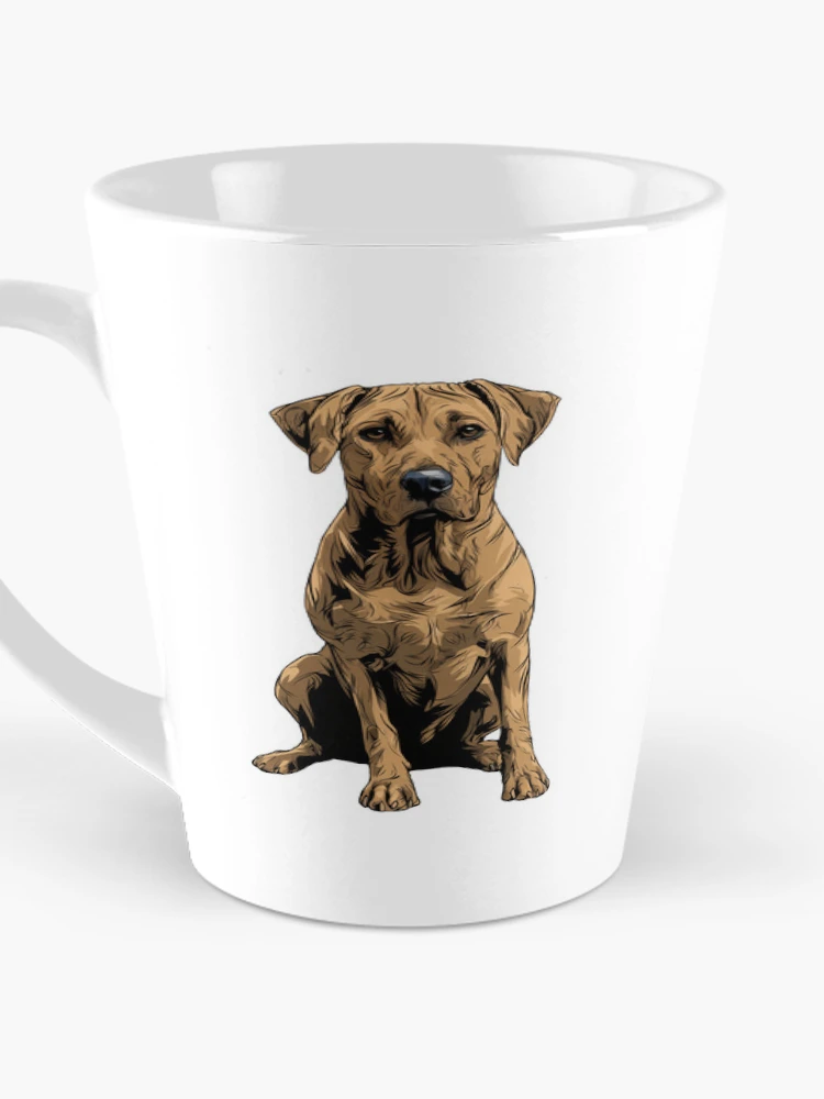 Aperçu 3 sur 4. Mug à café avec l'œuvre Chien Rhodesian Ridgeback créée et vendue par whyitsme.